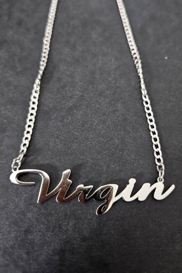 V1RGIN Necklace silver colour