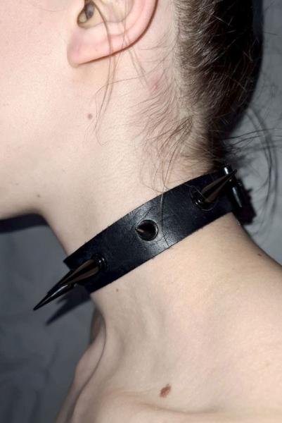 All Black Everything Spike Choker